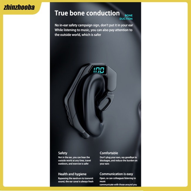 Fs Tai nghe không dây v19 Móc Vành Tai Có Màn Hình Hiển Thị Kỹ Thuật Số