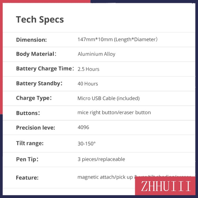 Bút Cảm Ứng Từ Tính jt 4096 Cho surface pro 3 / 4 / 5 / 6 / 7 pro x tablet