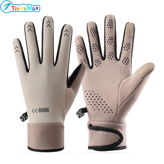 Găng Tay Xe Máy Chống Trơn Trượt Chống Thấm Nước Chống Gió Màn Hình Cảm Ứng Mùa Đông Ấm Áp Full Ngón Găng Tay Chạy Xe Đạp Trượt Tuyết