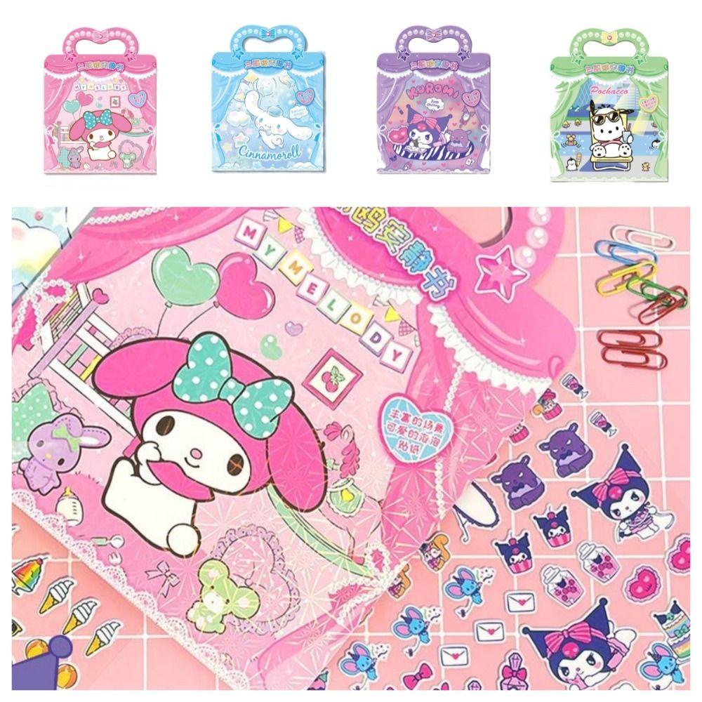 Mxfashionestore Đồ Chơi Cuốn Sách Hoạt Hình kuromi Yên Tĩnh, Sách Hoạt Hình Cuộn Tròn Tự Làm Thủ Công my melody melody Giấy Kraft Poacco