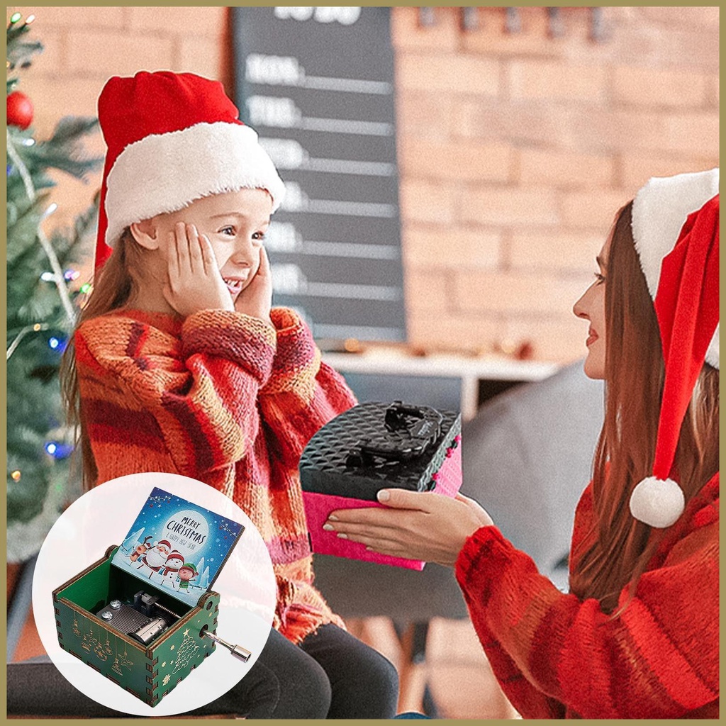 Hộp Nhạc Trang Trí Giáng Sinh / Sinh Nhật / Làm Quà Tặng paca3vn