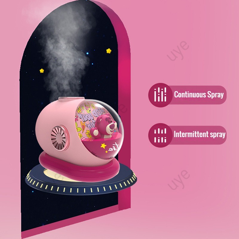 Máy Phun Sương Tạo Ẩm Không Dây Hình Gấu Và Dâu Tây Dễ Thương