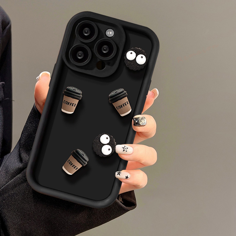 Ốp Điện Thoại Silicon Mềm Chống Sốc Hình Ly Cà Phê 3d iphone 11 12 13 14 15 pro max 11pro 13pro 6 6s 7 8 plus x xr xs max 12pro 15pro