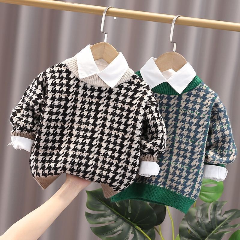 Áo sweater Dệt Kim Dày Dặn Phong Cách Hàn Quốc Thời Trang Thu Đông 2023 Cho Bé