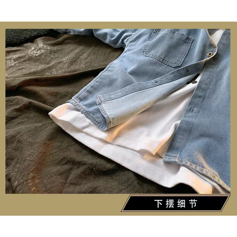 Áo Khoác denim Tay Dài Phong Cách Hàn Quốc Thời Trang Mới Cho Bé Trai