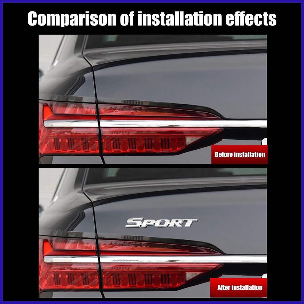 FENDER Miếng Dán logo 3d Bằng Kim Loại In Chữ sport Trang Trí Xe Hơi