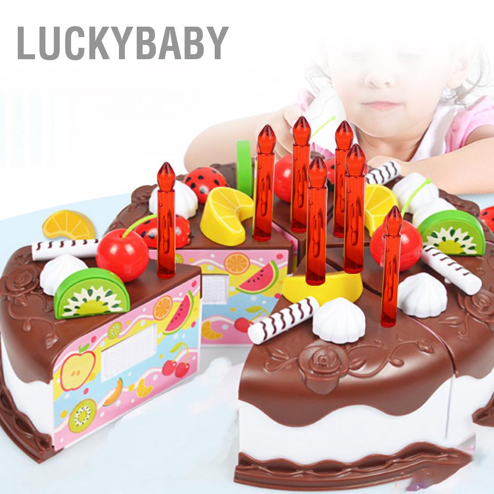 LUCKYBABY Mô Phỏng Tự Làm Bánh Sinh Nhật Giả Vờ Chơi Trẻ Em Đồ Giáo Dục Cho Bé Trai Gái