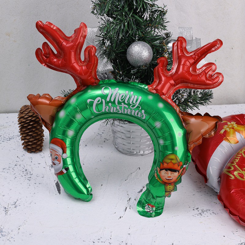 Băng Đô Bơm Hơi Hình Bong Bóng / Ông Già Noel Dễ Thương Dùng Trang Trí Tiệc Giáng Sinh