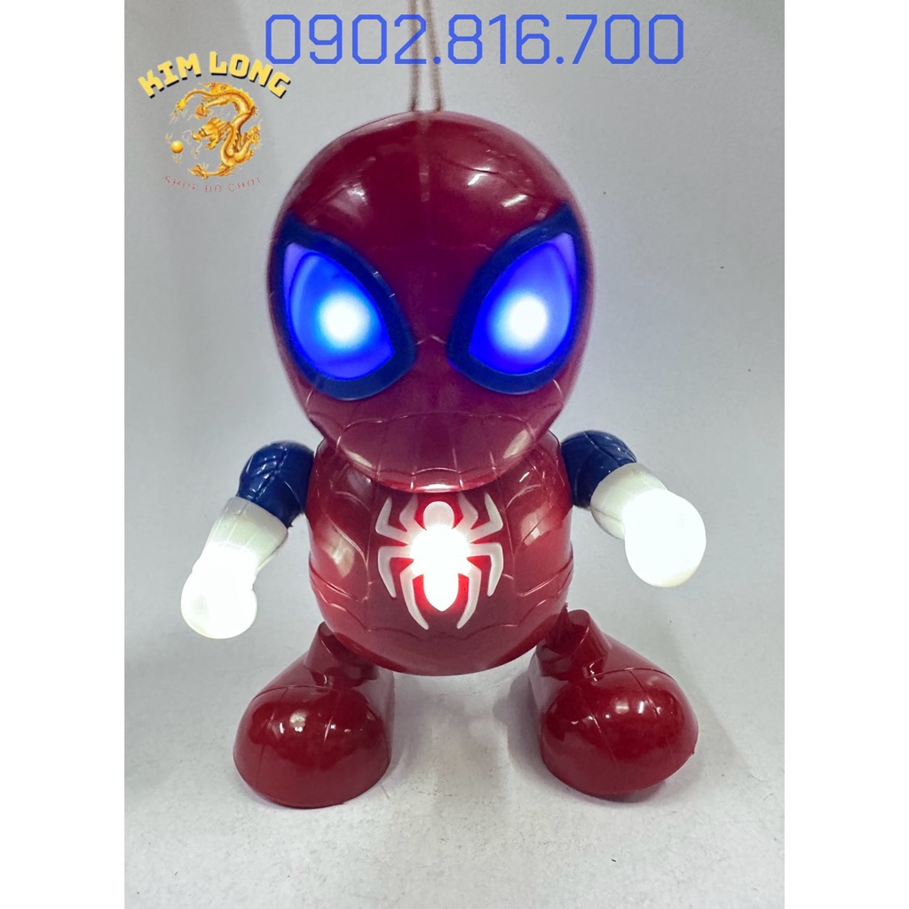 Đồ chơi lồng đèn siêu nhân nhện Spiderman nhảy múa dễ thương cho bé trai tặng kèm pin quà tặng trung thu cho bé