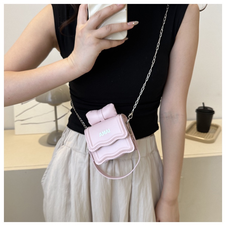Túi Đeo Chéo mini Đựng Son Môi Đính Nơ yadou Phong Cách Hàn Quốc Mới