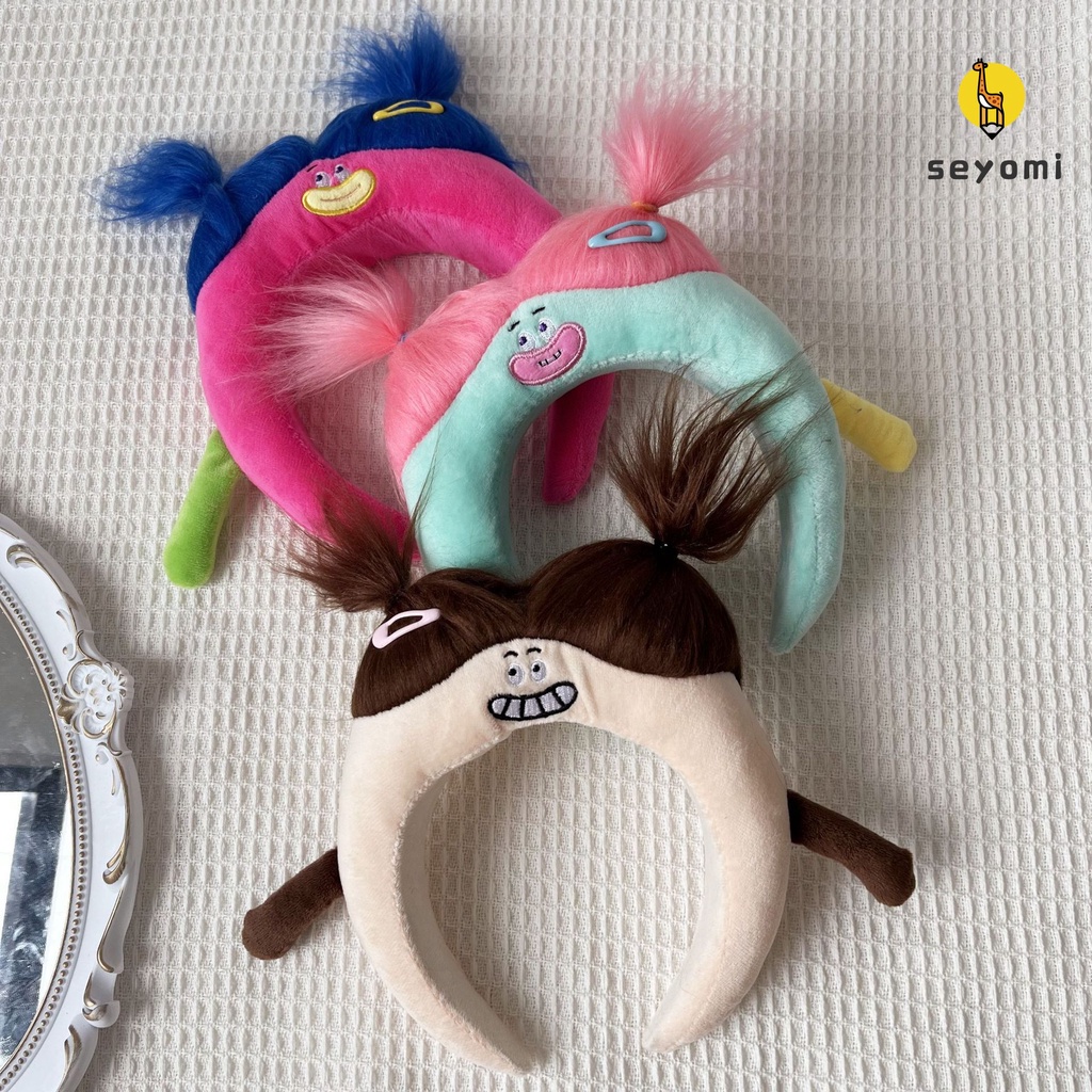 Băng Đô Cài Tóc Hình Biểu Tượng Cảm Xúc Xúc Xích Xốp Vui Nhộn Cho Nữ