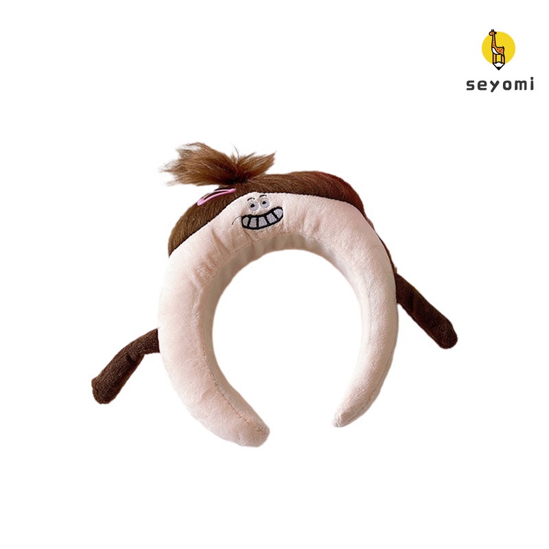 Băng Đô Cài Tóc Hình Biểu Tượng Cảm Xúc Xúc Xích Xốp Vui Nhộn Cho Nữ