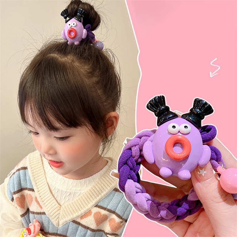 Dây Buộc Tóc Hình Xúc Xích Dày Dặn Ngọt Ngào Dễ Thương Cho Bé Gái