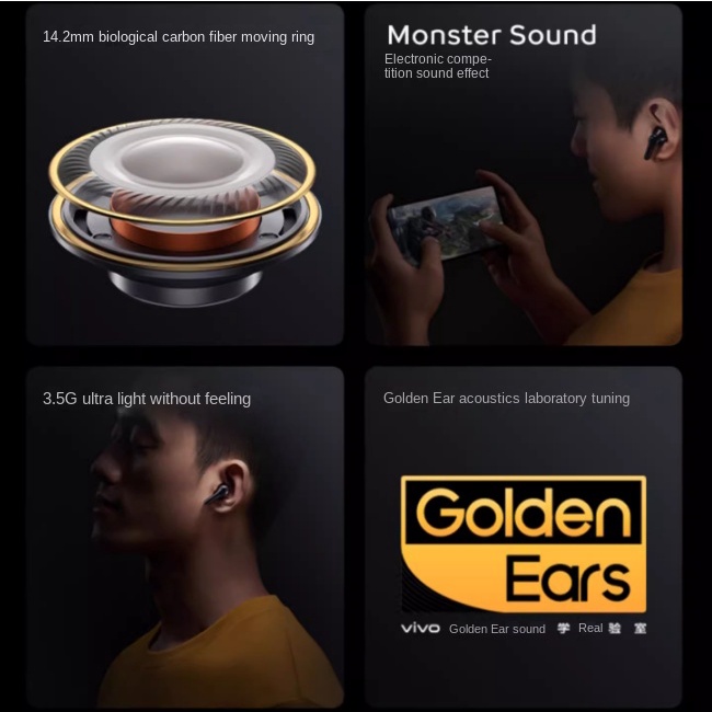 IQOO TWS Air Call noise reduction wireless Bluetooth gaming earphones