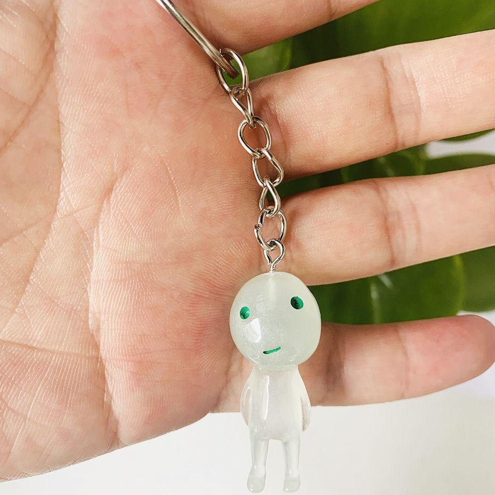 Norman Móc Khóa Hình Người Ngoài Hành Tinh Màu Xanh Lá Dạ Quang mini Bằng Nhựa resin Phát Sáng Trong Tối unisex