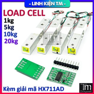 Cảm Biến Loadcell 1/5/10/20Kg Kèm Modul HX711 ADC 24bit
