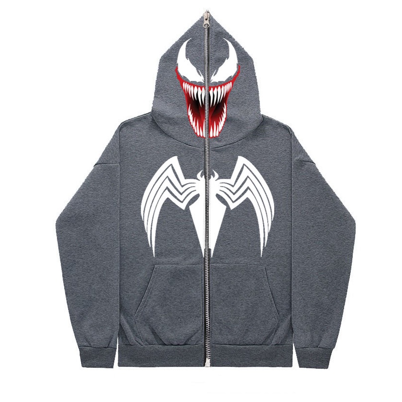 Áo Hoodie Có Khóa Kéo In Hình batman y2k Phong Cách gothic punk Cho Nam Nữ