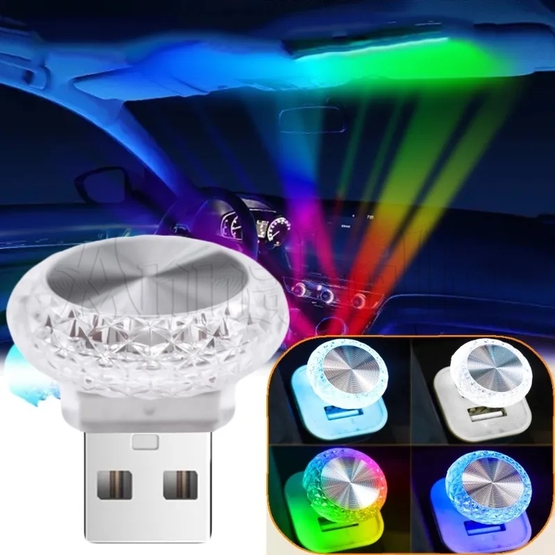 Đèn khí quyển LED Mini USB cho ô tô Angel Eyes / Đèn khẩn cấp di động đa năng / Đèn ngủ cắm để trang trí trần phòng ô tô tại nhà / Đèn xung quanh trang trí nội thất ô tô