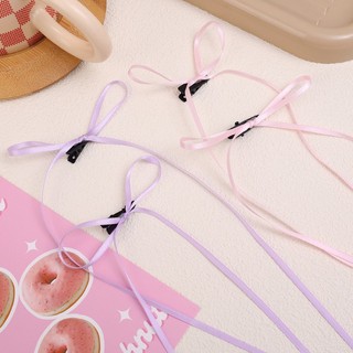 Kẹp Tóc Nơ Bướm Bằng Lụa Nhiều Màu Dễ Thương