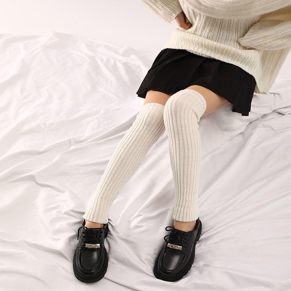 Vớ Dài Dệt Kim 50cm Giữ Ấm Chân Mùa Thu Đông y2k punk gothic Cho Nữ