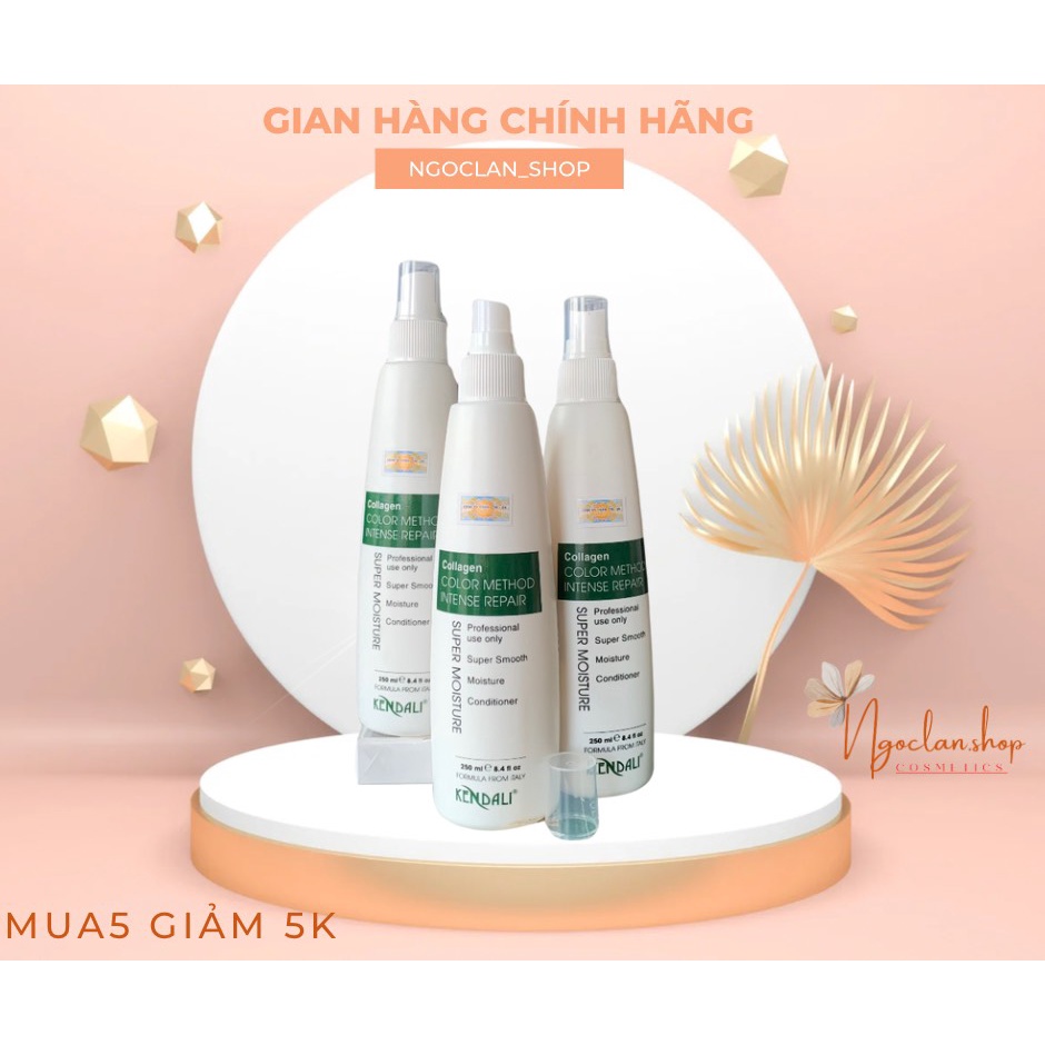 Xịt Dưỡng phục hồi tóc khô xơ hư tổn Collagen Kendali 250ML - Chính Hãng