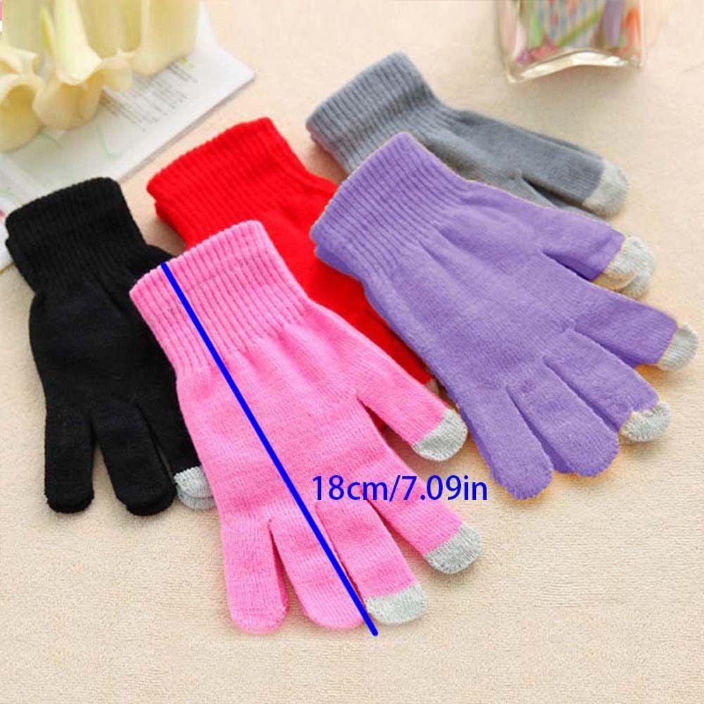 Đôi Găng Tay cordellaub Dệt Kim Mùa Đông Màu Trơn Thanh Lịch Có Thể Chạm Màn Hình Cảm Ứng Phong Cách Hàn Quốc