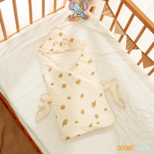Ủ Xô Muslin Hạt Đậu 4 Mùa Cho Bé Mềm Mịn Thoáng Mát Họa Tiết Siêu Xinh Doomi Shop - HT627