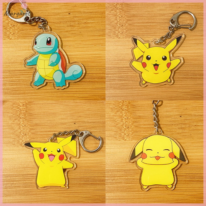 Móc Chìa Khóa Bằng acrylic Hình pikachu / Vịt Hoạt Hình pokemon Mới