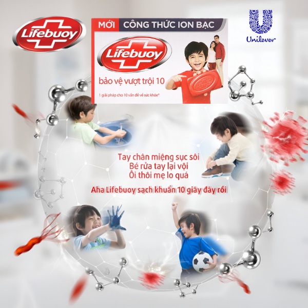 Bánh Xà Phòng Lifebuoy Đỏ Bảo Vệ Vượt Trội 125G