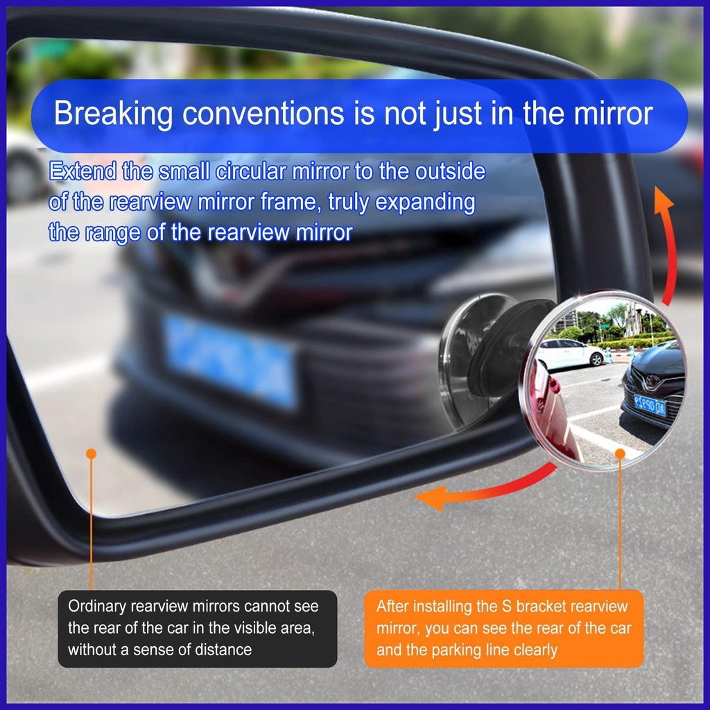 Gương Chiếu Hậu Góc Rộng Xoay 360 Độ hd Chống Thấm Nước Cho Xe Hơi