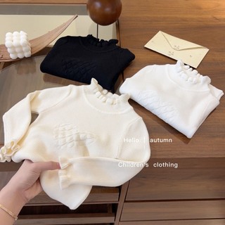 Áo sweater Dệt Kim Màu Trơn Phong Cách Hàn Quốc Thời Trang Thu Đông Cho Nữ