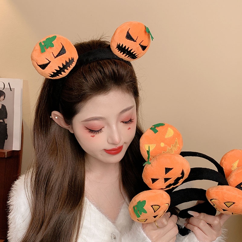 Băng Đô Cài Tóc Hình Bí Ngô halloween Dễ Thương Thời Trang 2023 Cho Bé Gái