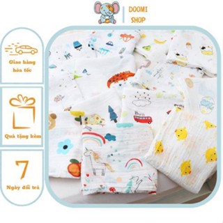 Khăn Tắm Xô 2 Lớp Cho Bé Kích Thước 70*70cm Chất Cotton Mềm Mịn Thoáng Mát Doomi Shop 2 - HT609