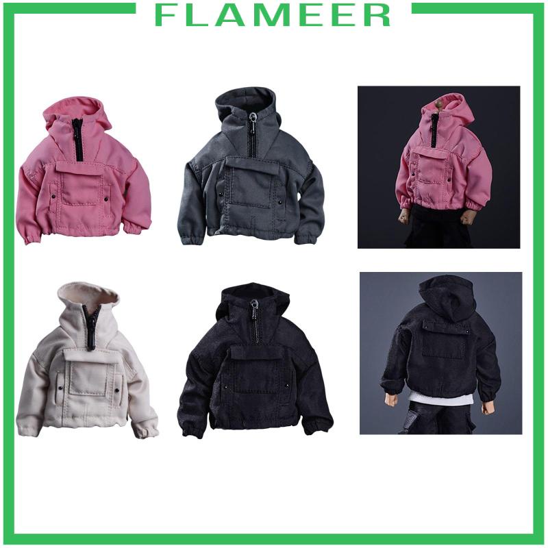 Thời Trang Áo Hoodie Tay Dài Có Khóa Kéo Tỉ Lệ 1: 12 Cho Mô Hình Người Lính 6 "