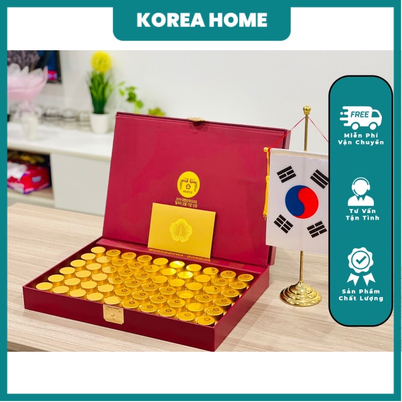 An Cung Chính Phủ Hàn Quốc Korean Red Ginseng Mugunghwa Gongjinbo Giúp Bổ Não, Chống Đột Quỵ Tai Biến Hộp 60 Viên