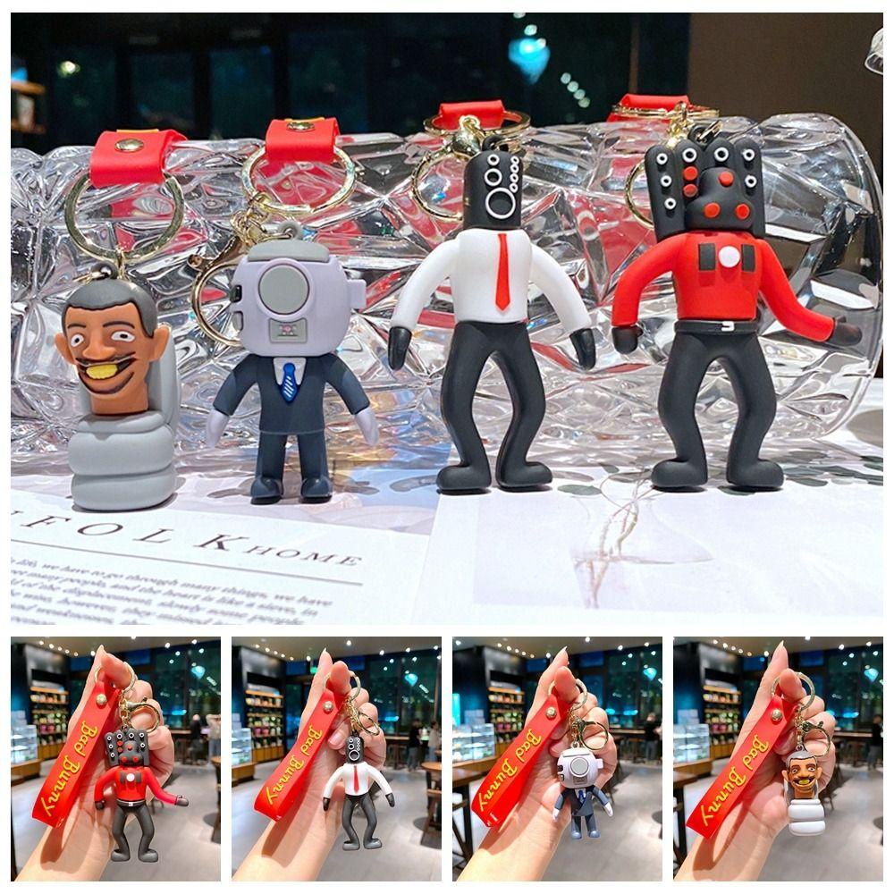 Shanhai skibidi dop Móc Khóa pvc Họa Tiết Hoạt Hình anime bop tv man camara man skibidi Sáng Tạo