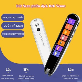 Bút Phiên Dịch Thông Minh I tek Pro Venus Sử Dụng Được Offline Máy phiên dịch song ngữ 140 thứ tiếng
