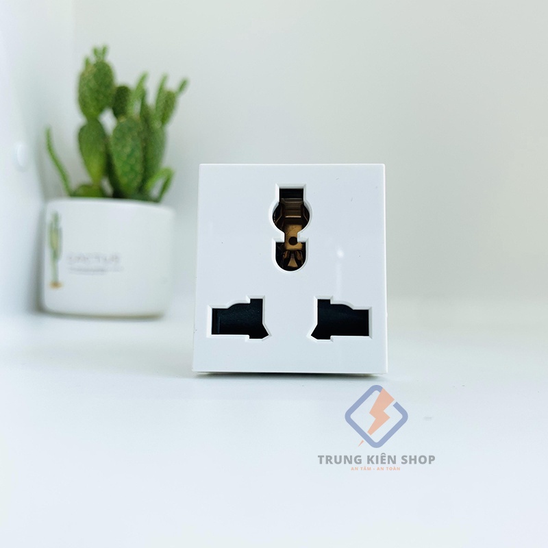 Hạt ổ cắm 3 chấu đa năng có màng che 16A - Hạt Ổ Cắm Dòng A50 DoBo Hàn Quốc nhập khẩu cao cấp