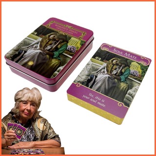 Hộp Kim Loại Bài tarot oracle Thẻ Bài tarot Thần Bí Bằng Tiếng Anh