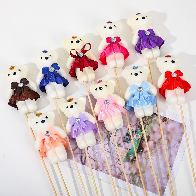Móc Khóa Hình Gấu Teddy Mini 11cm Dễ Thương