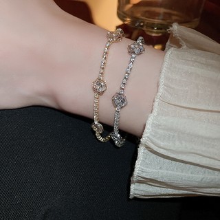 Vòng Đeo Tay Hình Hoa zircon Nhẹ Nhàng Đơn Giản Thời Trang Hàn Quốc niche Cá Tính Đa Dạng Phong Cách