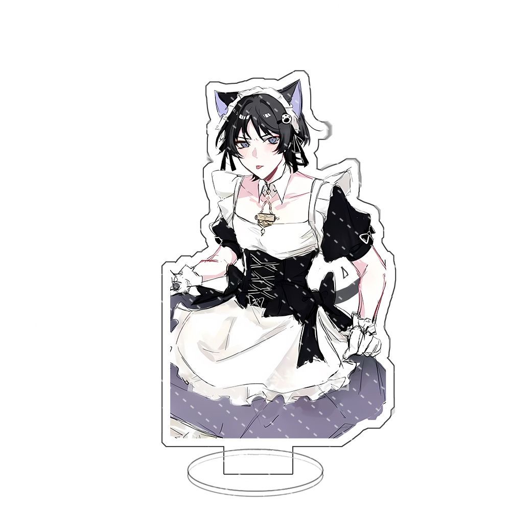 Mô hình Standee Genshin Impact Deacon Maid Xiao Kazuha Venti Heizou Scaramouche Anime decor góc học tập để bàn 15cm