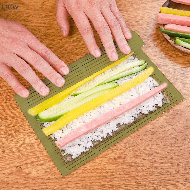 Thảm Cuộn sushi Bằng Nhựa Màu Xanh Lá Cây Lớn diy Cho Nhà Bếp qqw