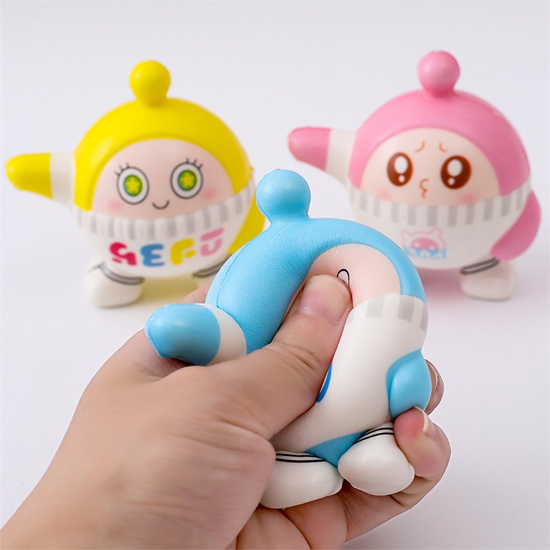Đồ Chơi Nắn Bóp Đàn Hồi Giảm stress Hình Quả Trứng 11cm