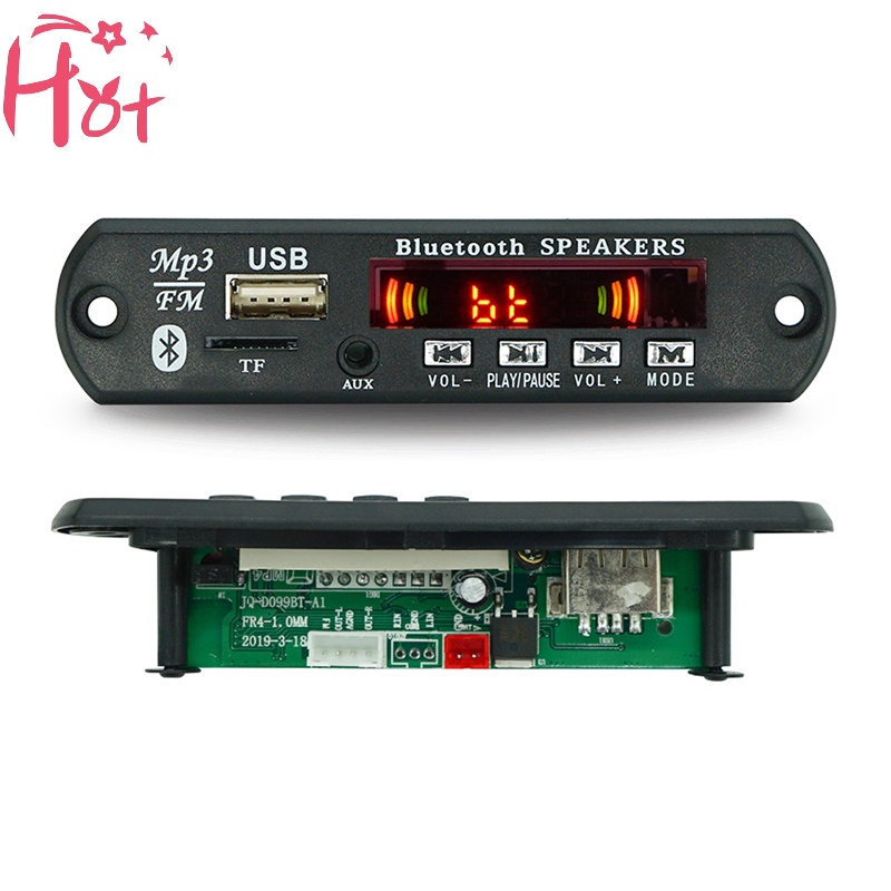 Jr Bảng Mạch Giải Mã Âm Thanh usb tf fm radio mp3 Không Dây 5.0 9v-12v mp3