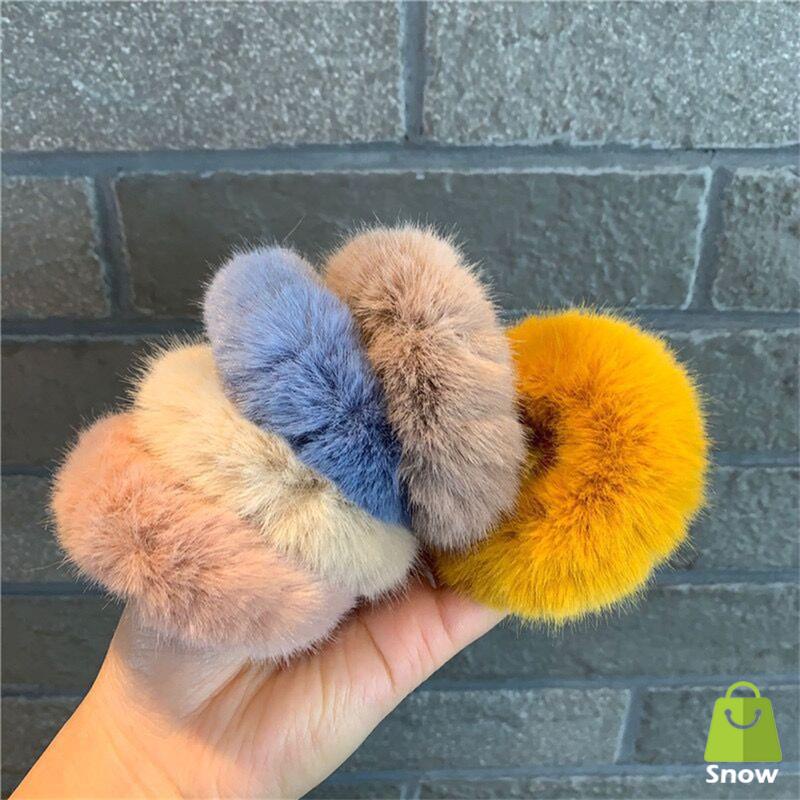 Dễ Thương Dây Cột Tóc Lông Nhung Đơn Giản Xinh Xắn Dành Cho Nữ