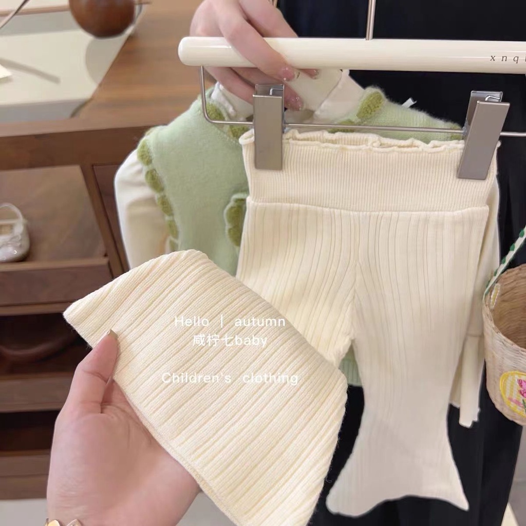 Áo Len Không Tay Ấm Áp Thời Trang Mùa Thu Phong Cách Hàn Quốc Cho Bé Gái