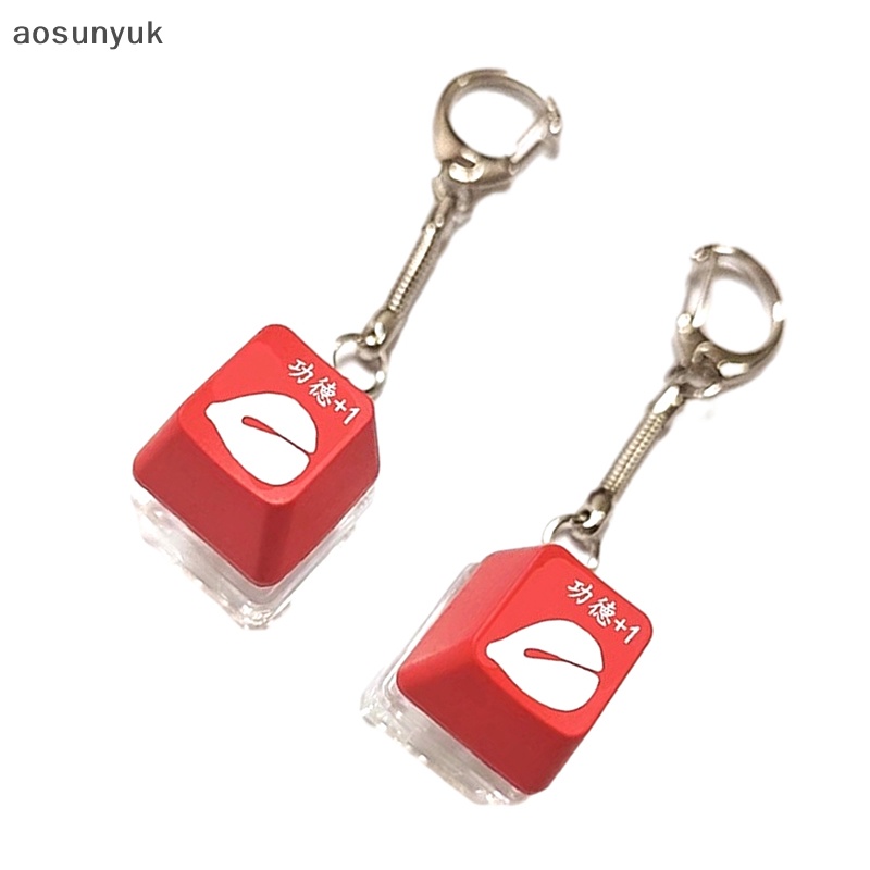 Aosunyuk merit + 1 muyu deion Vòng cổ Đèn led Mặt Nút Bàn Phím Cơ Giảm Căng Thẳng