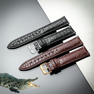 [Da Cá Sấu Mỹ - Hàng Nhập] Dây đồng hồ da CÁ SẤU MỸ cao cấp khóa CÀI nhiều Size 18 19 20 21 22mm