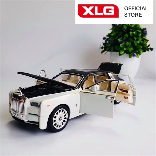 Xe mô hình Rolls Royce Phantom VIII 1:24 XLG bằng kim loại có đèn led âm thanhTặng ô tô